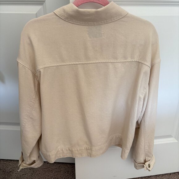 Old Navy Linen-Blend Cropped Utility Jacket SZ M - Picture 6 of 6